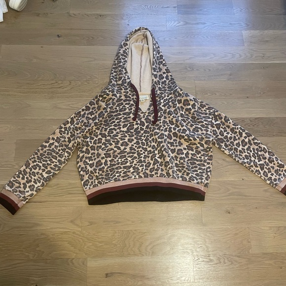 Vintage Havana Leopard Print Burnout Hoodie VH7850 - Picture 2 of 4